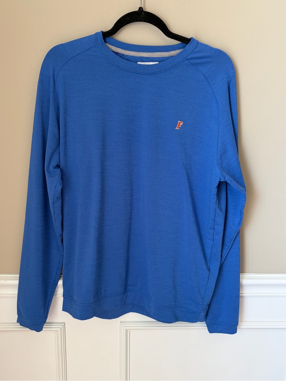 Peter Millar Royal Blue Crewneck Top Embroidered Florida Gators Logo, Medium